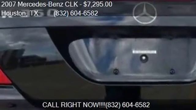 2007 Mercedes-Benz CLK CLK 350 2dr Coupe for sale in Houston смотреть онлайн