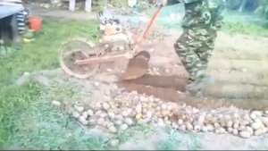 испытываю мотоокучник.из штиля 180.