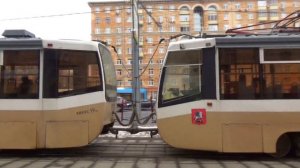 Сдвоенный трамвай 71-619А (КТМ-19) (СМЕ) №1136 +№1137