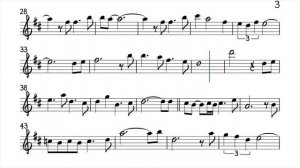 THE PROMISE in D Flute Violin Sheet Music Backing Track Play Along Partitura