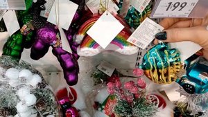 Ёлочные стеклянные игрушки. Магазин Европа.