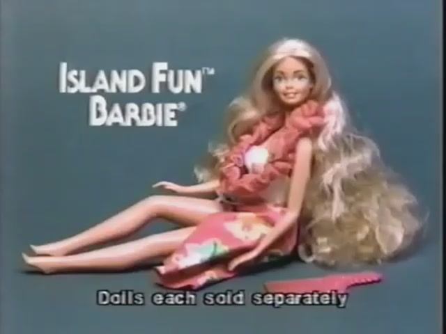 1987 Реклама куклы Барби Маттел Веселье на острове Mattel Island fun Barbie