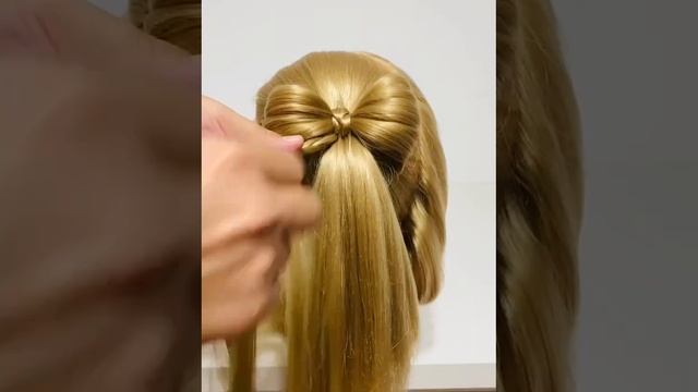 #hairstyle #бант  #простые #прически #длинныеволосы #bow