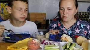 Мукбанг Мимоза, Хинкали, Пельмени