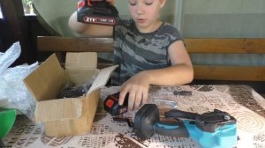 #электропила #aliexpress #обзор   электропила портативная аккумуляторная распаковка и обзор