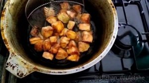 Хрустящие баклажаны в кисло сладком соусе / Crispy eggplants in sweet and sour sauce / Салат