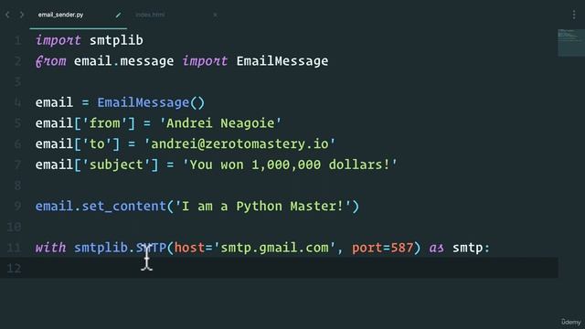 Sending Emails With Python 2 - Python Full Course for Beginners 2023