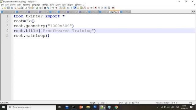 tkinter python gui tutorial for beginners | Gui in python