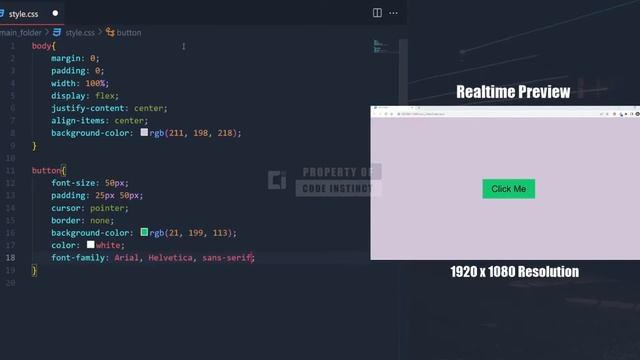 How to Create Button with Pressed Effect on Click using CSS