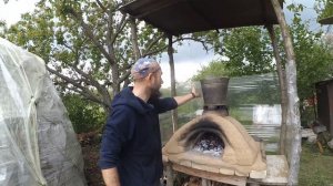 Поездка к друзьям: Баня по-черному! Печь из самана!