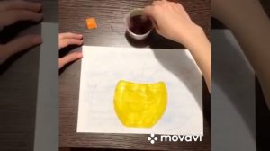 Рисование чайными пакетиками "Сирень".