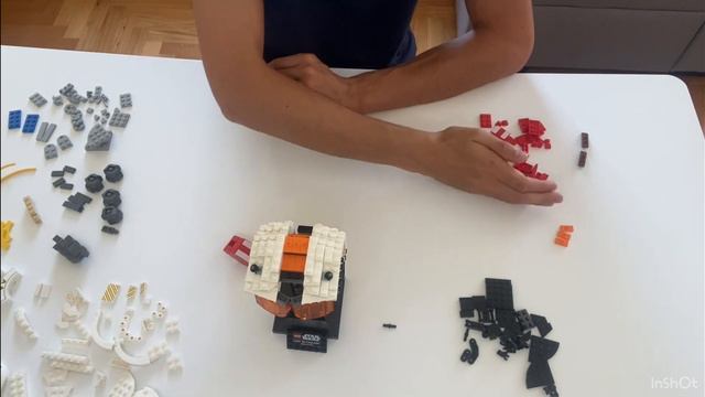 Lego 75327 Capacete de Luke Skywalker™ (Red Five) speed reverse build смотреть онлайн