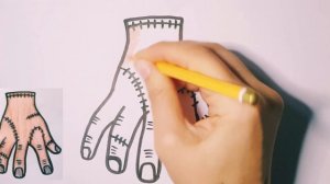 How to draw Thing | Wednesday | Как нарисовать Вещь | Уэнсдей