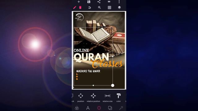 How to Create Flyer For Online Quran Teaching - Online Flyer Design in Pixellab | Pixellab Tutorial