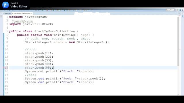 Stack and its Methods in java collection смотреть онлайн