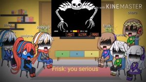 Undertale reacts to ultra sans (original video link in desc) gacha life