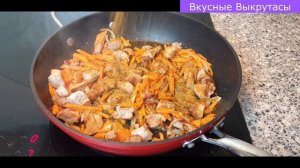 МАКАРОНЫ С МЯСОМ НА СКОВОРОДЕ.