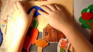 Развивающая книжка из фетра "Три поросенка"//ОБЗОР