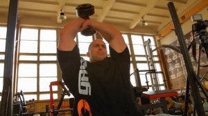 Подъем гантели из-за головы \ One-arm overhead dumbbell triceps extension