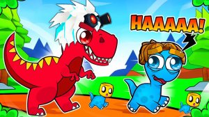 ЭВОЛЮЦИЯ ОТ ДИНОЗАВРА НУБА ДО СУПЕР ДИНОЗАВРА РЕКСА В РОБЛОКСЕ! ROBLOX Dinosaur Simulator