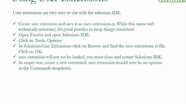 Selenium Tutorials | Locator Strategies and Using User-Extensions with Selenium IDE