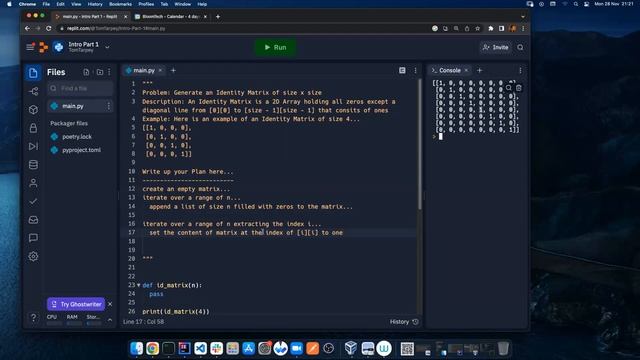 Generate ID Matrix In Python LiveCode смотреть онлайн