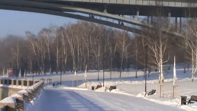 Видео. Набережная реки Обь. смотреть онлайн