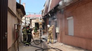 23.05.2021 Ликвидация пожара в Симферополе на ул. Желябова