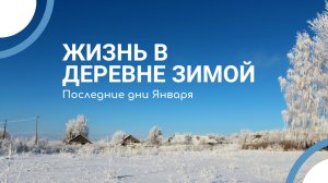 Жизнь в деревне зимой. Последние дни Января.
