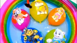 Лопаем Цветные шарики Щенячий патруль песенка для детей Learn color kids song