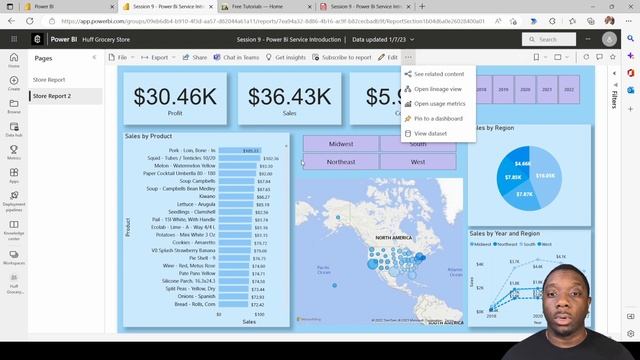 9.6 How to live dashboard in Power BI | Power BI Tutorial for Beginner | By Carl Huff смотреть онлайн