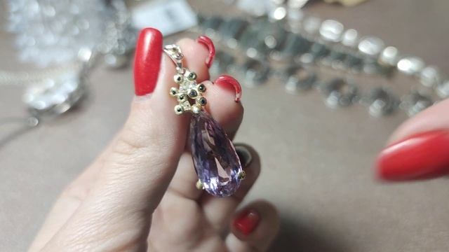 Серебряные украшения Аметисты