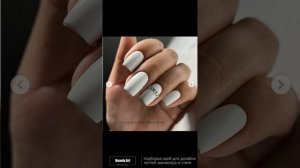 Белые матовые ногти дизайн и варианты маникюра  ? | Минималистичный маникюр, матовый, белый ?
