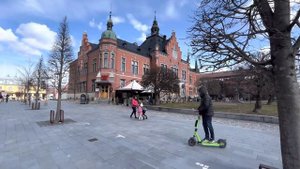 Прогулка по центру города Умео, Швеция