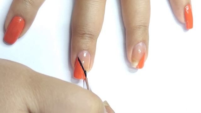 Easy Diy Orange Nail Art For Beginners #nailart #beginners #diy смотреть онлайн