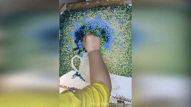 Рисуем картину ватными палочками. Мастер класс. We draw a picture with cotton swabs. Master Class. смотреть онлайн