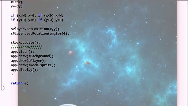 game development Asteroids, C++ SFML смотреть онлайн