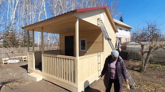 Дачный домик 4х5м с террасой