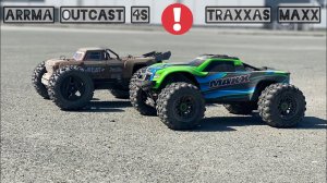 TRAXXAS MAXX vs ARRMA Outcast 4S кто в доме ГЛАВНЫЙ!? | TRAXXAS vs ARRMA