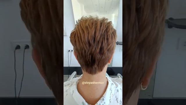 Hair perm transformation by vivyan hermuz || pixie hairstyle || pixie hair tutorial || short hair