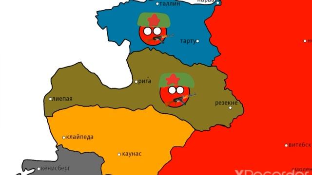 АННЕКСИЯ ПРИБАЛТИКИ, история на карте, Прибалтика в советский союз. смотреть онлайн