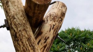 Садовая качеля с бревен своими руками. Solid Hardwood Garden Swing