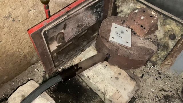 Печка на масле, нагар от 2 дней топки! смотреть онлайн