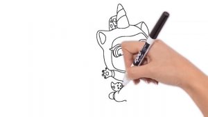 How to draw and color Talking Tom Gold Run -Unicorn Angela # TomGoldRun #UnicornAngela