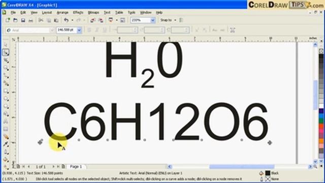 Using super sub script in CorelDraw смотреть онлайн