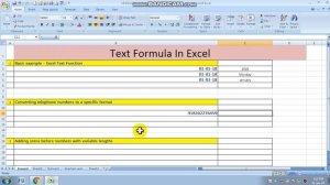 Text Formula In Excel | With Adding Zeroes Before Number | Convert number to Telephonic Number