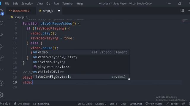 20 | #2 | How To Play & Pause The Video | Custom Video Player Using JavaScript | Web Diary смотреть онлайн