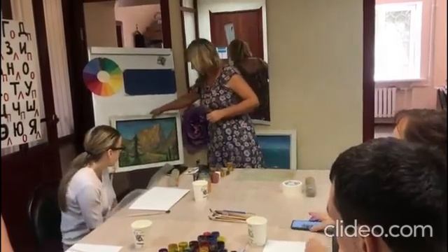 Мастер-класс "Морской пейзаж" от М.А. Бурмыкиной смотреть онлайн