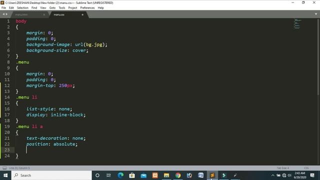 Menu Cool Hover Effect Using HTML & CSS || Q Tech Info