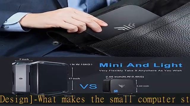 Mini PC Windows 11 Pro, KAMRUI AK1 PRO 12GB RAM 256GB SSD Mini Desktop Computer Intel Celeron N5105